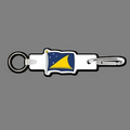 4mm Clip & Key Ring W/ Full Color Flag of Tokelau Key Tag